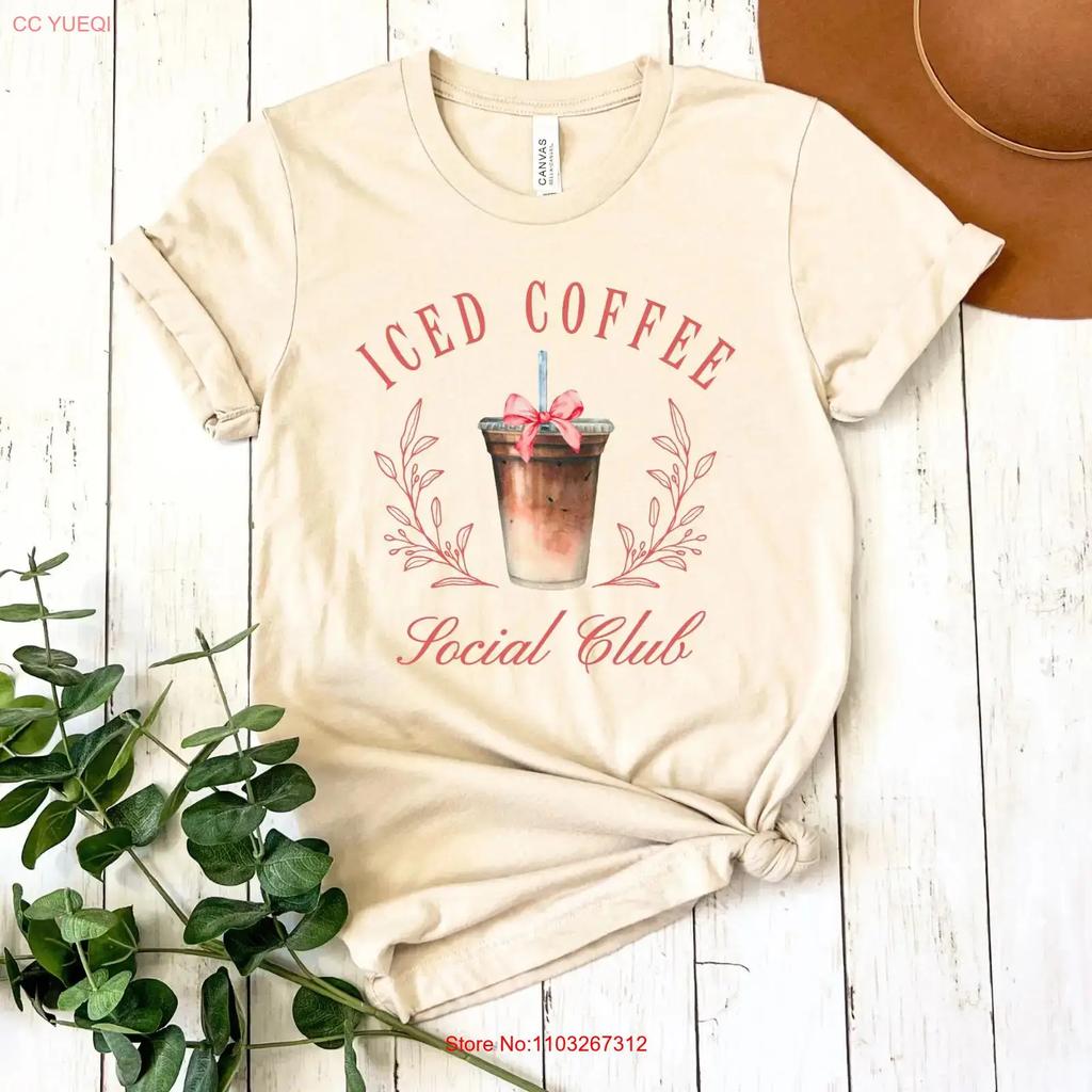 Iced Coffee Social Club Bella Canvas T Shirt Vintage Slightly Breathable Stylish Stretched Comfortable Streetwear Soft