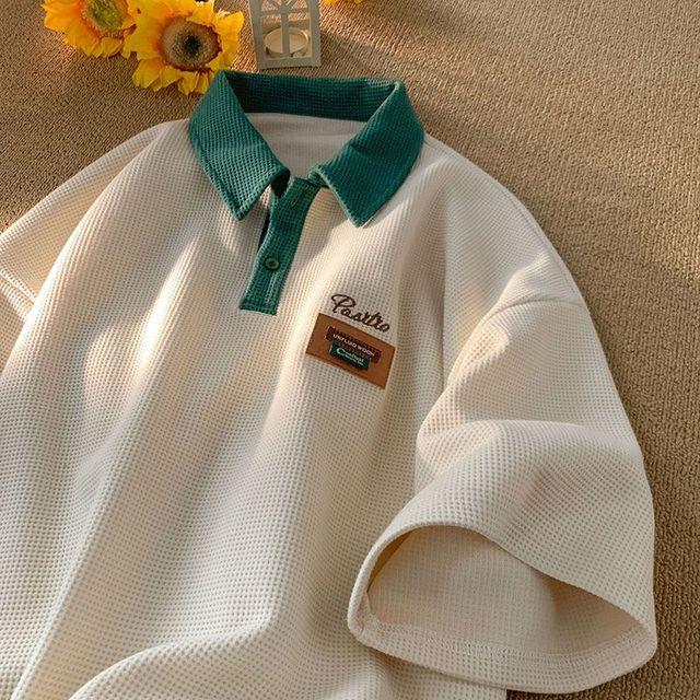 Hip Hop Menn Kvinner Trendy Personlighet Poloskjorte Kortermet Sommer Casual Mote