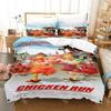 Set de așternuturi de pat cu desene animate Fashion Chicken Run Single Twin Full Queen King Size Set de așternuturi pentru camera copiilor Seturi cu husă de pilotă Set de cearșafuri