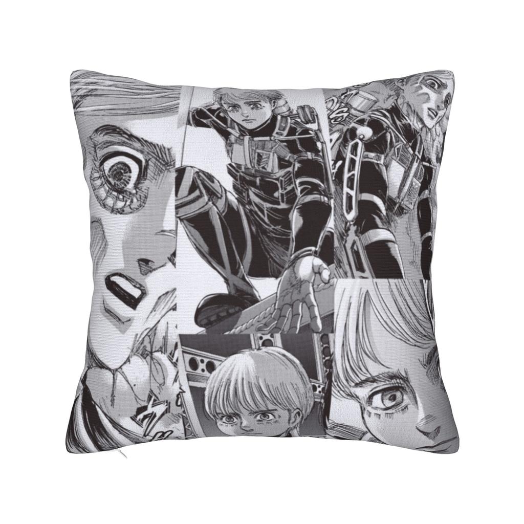 Armin Arlert Attack on Titan Kissenbezug Druckstoff Kissenbezug Dekorative Kissenhülle Sitzfläche Quadratisch 40*40cm
