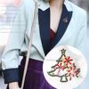 Rotating Lapel Pin Xmas Tree Badges Brooch Pins for Clothing Bags Jackets Colorful Rhinestones Brooch Crafts Christma