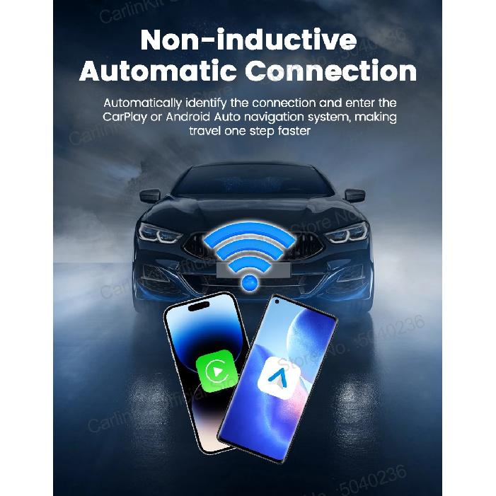 Mini 5 Pro CarlinKit 5.0 Wireless CarPlay Dongle Wireless Android Auto Adapter AI Smart Box Car Intelligent Systems For OEM Car
