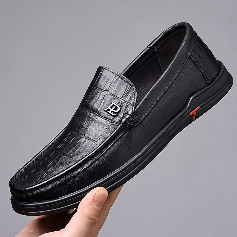 [69 yuan 1 piece] Leather shoes/Doudou shoes/board shoes The first layer of cowhide men's shoes Men's leather is breathable and comfortable