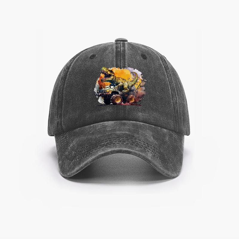 Fashion Casual Peaked Cap Print Animal Baseball Caps Men'S Spring Summer New Handsome Outdoor Sports Baseball Sunshade Black Blue