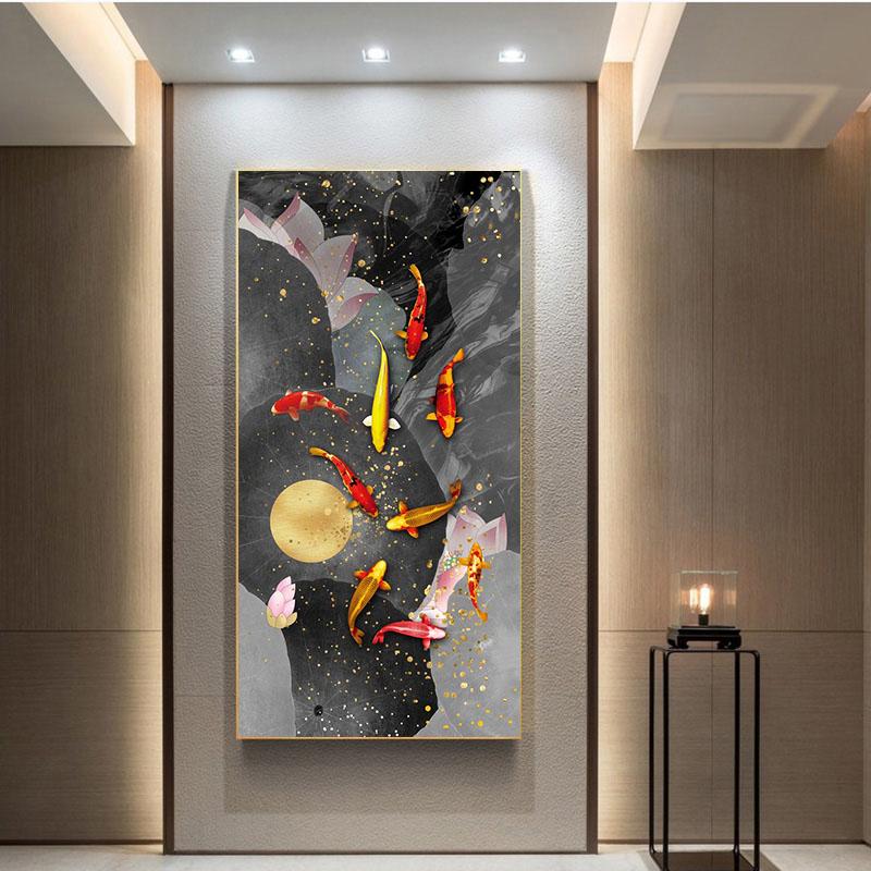 Koi Fish Posters And Prints Modern Luxury Canvas Paintings Animal Pictures Wall Art For Living Room Modern Home Decor No Frame