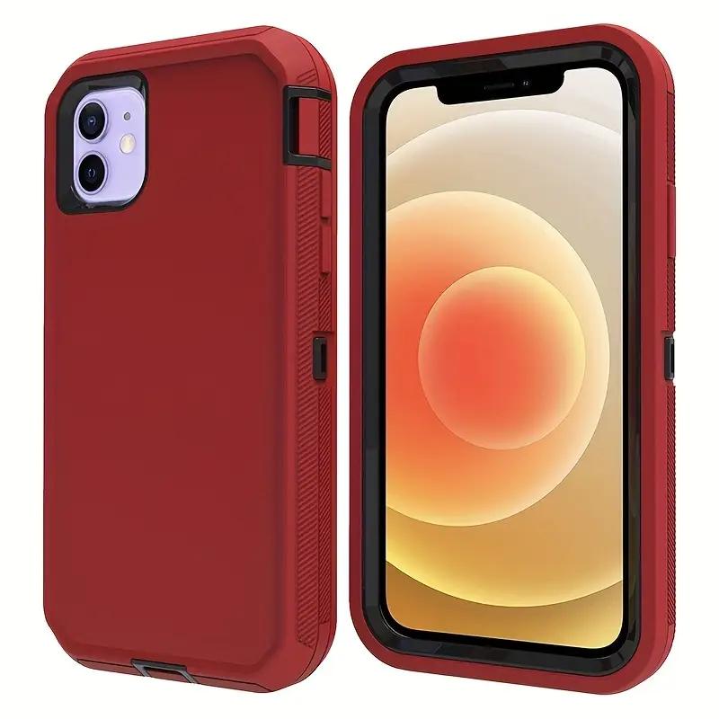 Shockproof Protective Phone Case for IPhone 16 Case Body Rugged Dust Proof 3 Layer Tough Phone Cover for iPhone 15 14 Pro Max