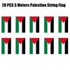 1421cm 5meter 20pcs Palestine String Flag Polyester Banners Office Home Decor