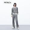 MO&Co. Velour-Feel High-Waist Straight Leg Sweatpants