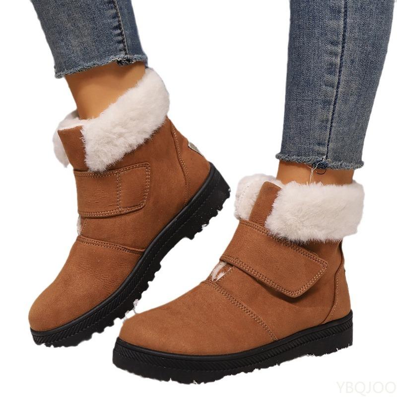 Women's Elegant minimalist snow boots winter new fashionable versatile suede thick soled warm comfortable women's boots