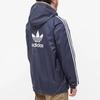 Adidas Originals Trefoil Logo Hooded Jacket Men Outerwear Blue HB9491