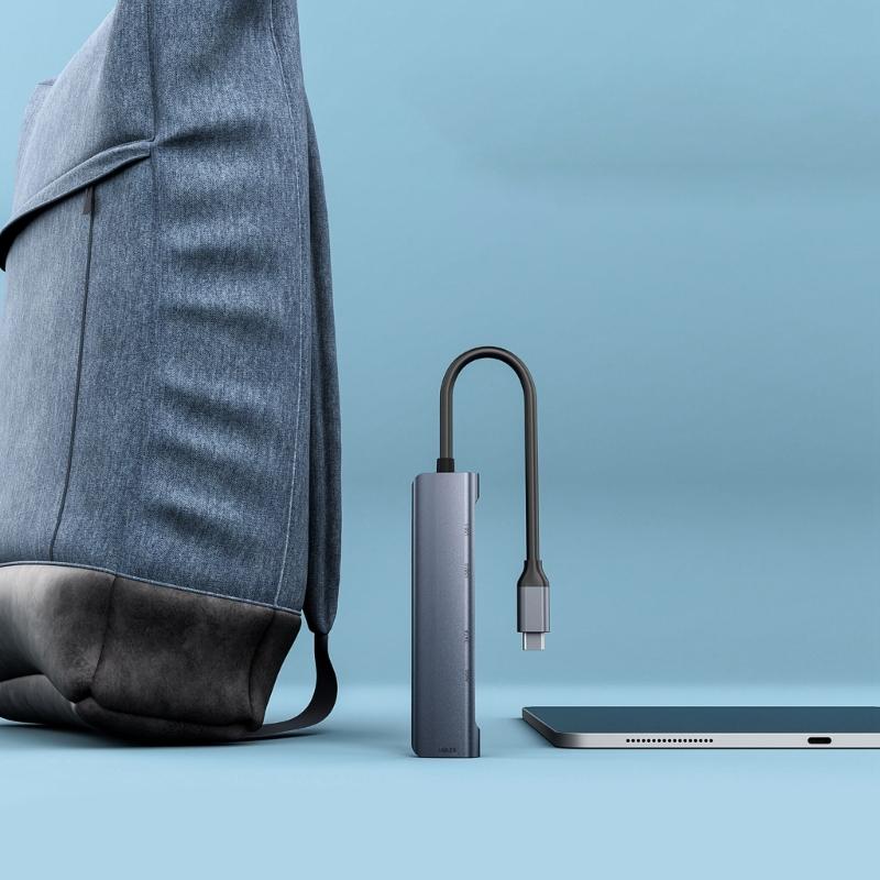 Aluminum Alloy USB C Adapters Supports 4K HDTV 60WPD Fast Charging And Multiple Port Expansion