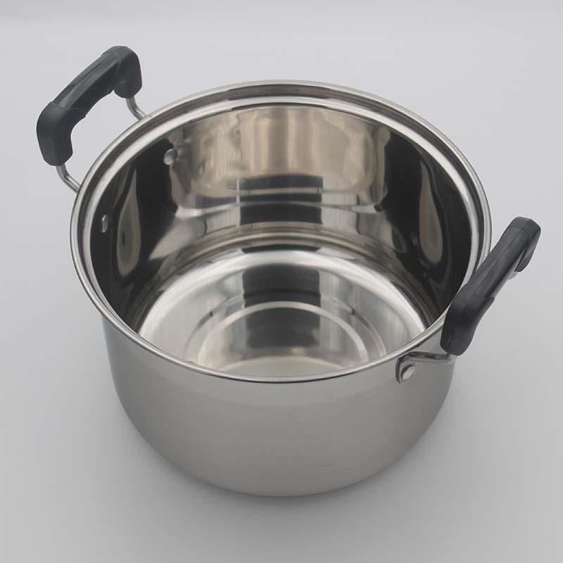 American Style Tall Stainless Steel Thickened Soup Pot, Large Capacity Stew Pot for Home