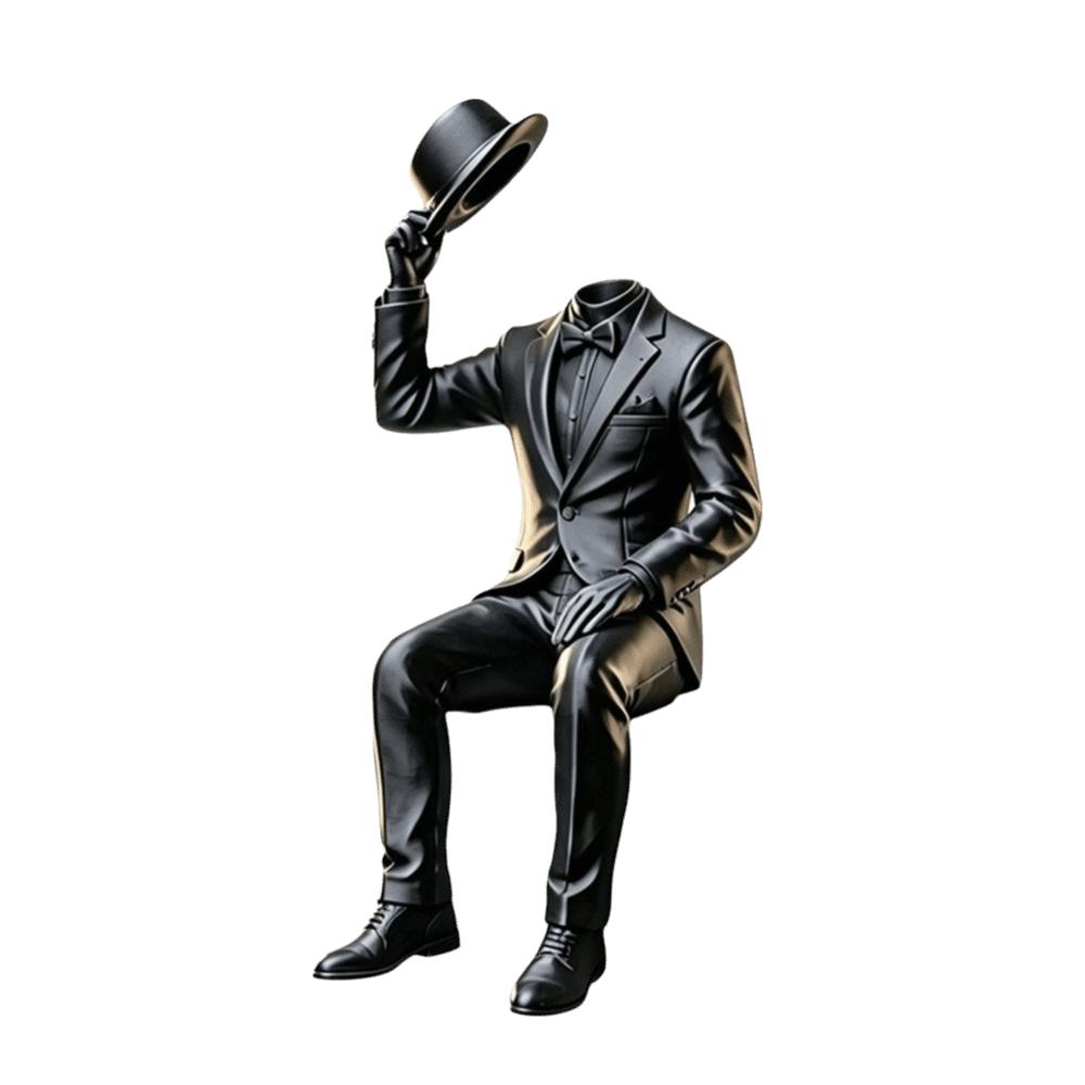 3D Printed Magician Statue Home Decoration Sitting Man Figurine  Bookshelf Decor