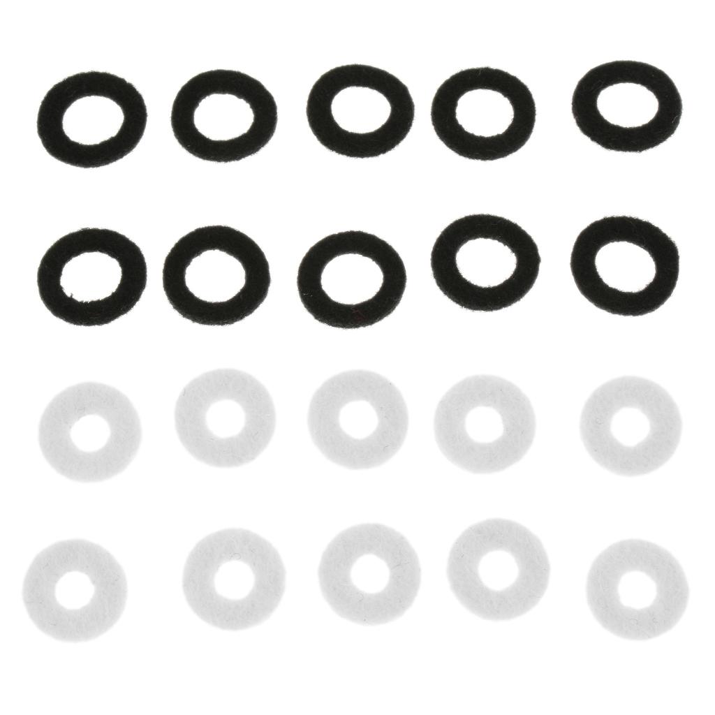 10 Pieces Lightweight Trumpet Felt Washers Cushion Pad Brass Instrument Accessory Brass Instruments Parts & Accessories