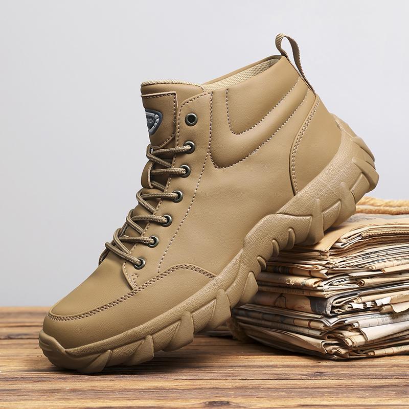 Scarpe da Corsa da Uomo Sneakers da Uomo Antiscivolo Pelle Fatta a Mano Stivaletti Casual Traspiranti Stivali da Passeggio da Uomo con Lacci Leggeri