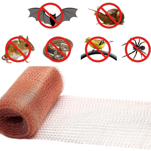 DIFEIUKI Copper Mesh Sheet, 12.7cm X 9m, High Temperature Resistant, Cuttable, Wire Mesh, Prevents Mice, Slugs, and Rodents, Repels Mice, Gardens, and