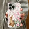 Slim Silicone Deer Tulip Case For Iphone 11 17 12 16 Plus 14 15 13 Pro Max Thin Lightweight Flexible Cover