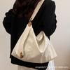 Big bag women's 2025 new denim canvas bag versatile large capacity shoulder messenger bag casual commuter tote bag