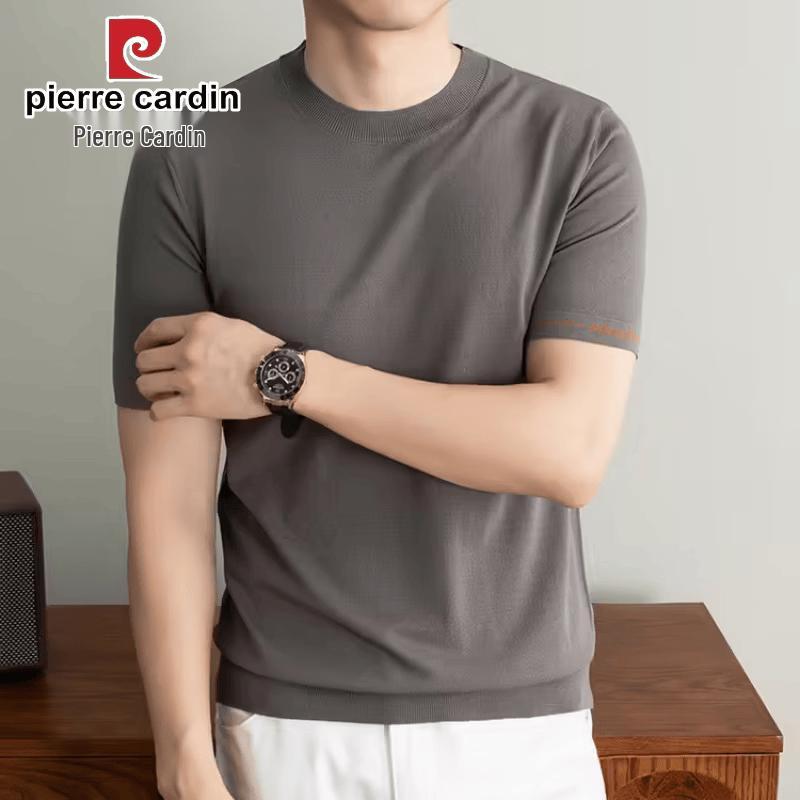 Pierre Cardin Men's Mulberry Silk Blend Short Sleeve T-Shirt