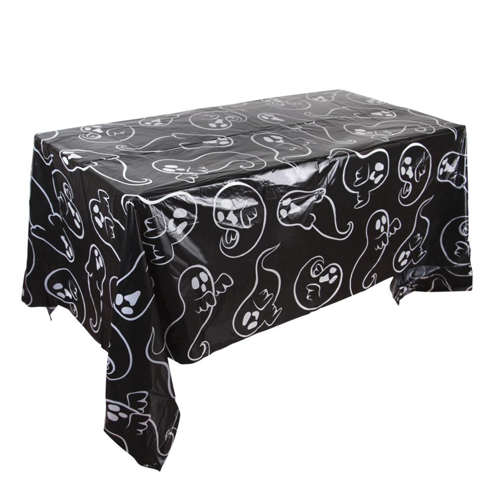 2pcs 51x86 Inch Plastic Tablecloth-Disposable Table Cover for Dining,BirthdayHalloween, Spooky Themed Indoor Outdoor Decorations