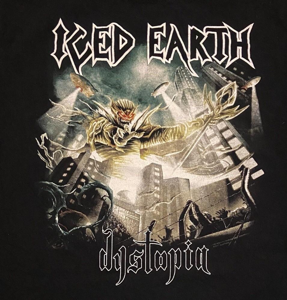 

Iced Earth Dystopia Tour T-Shirt Cotton Unisex Tee All Size S to 5XL US484 Unisex T-Shirt XXXXL