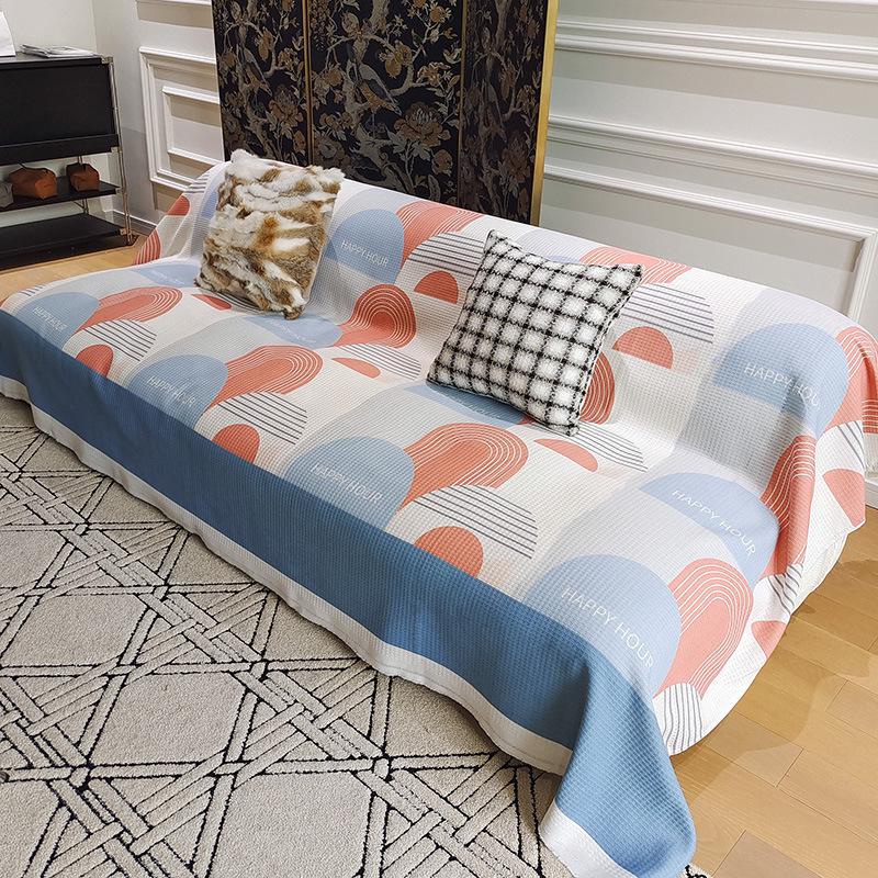 

Minimalist Waffle Pattern Sofa Slipcover – Universal, Full-Wrap, Four Seasons Sofa Throw 90x180 cm
