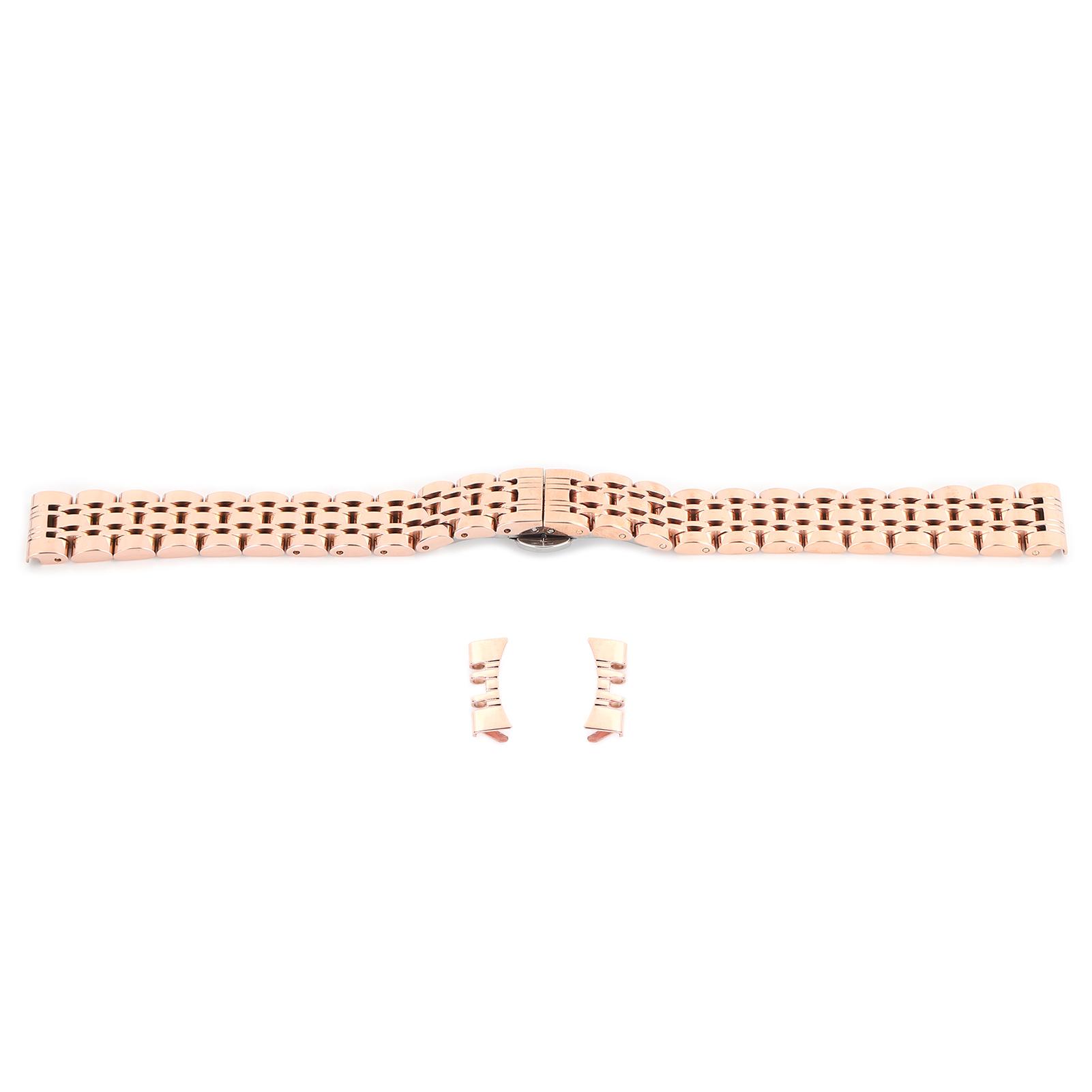 Automobile And Motorcycle Supplies Men's Gold 14Mm Watch Band Stainless Steel Watch Strap Replacet Watch Band Strap Accessoryrose