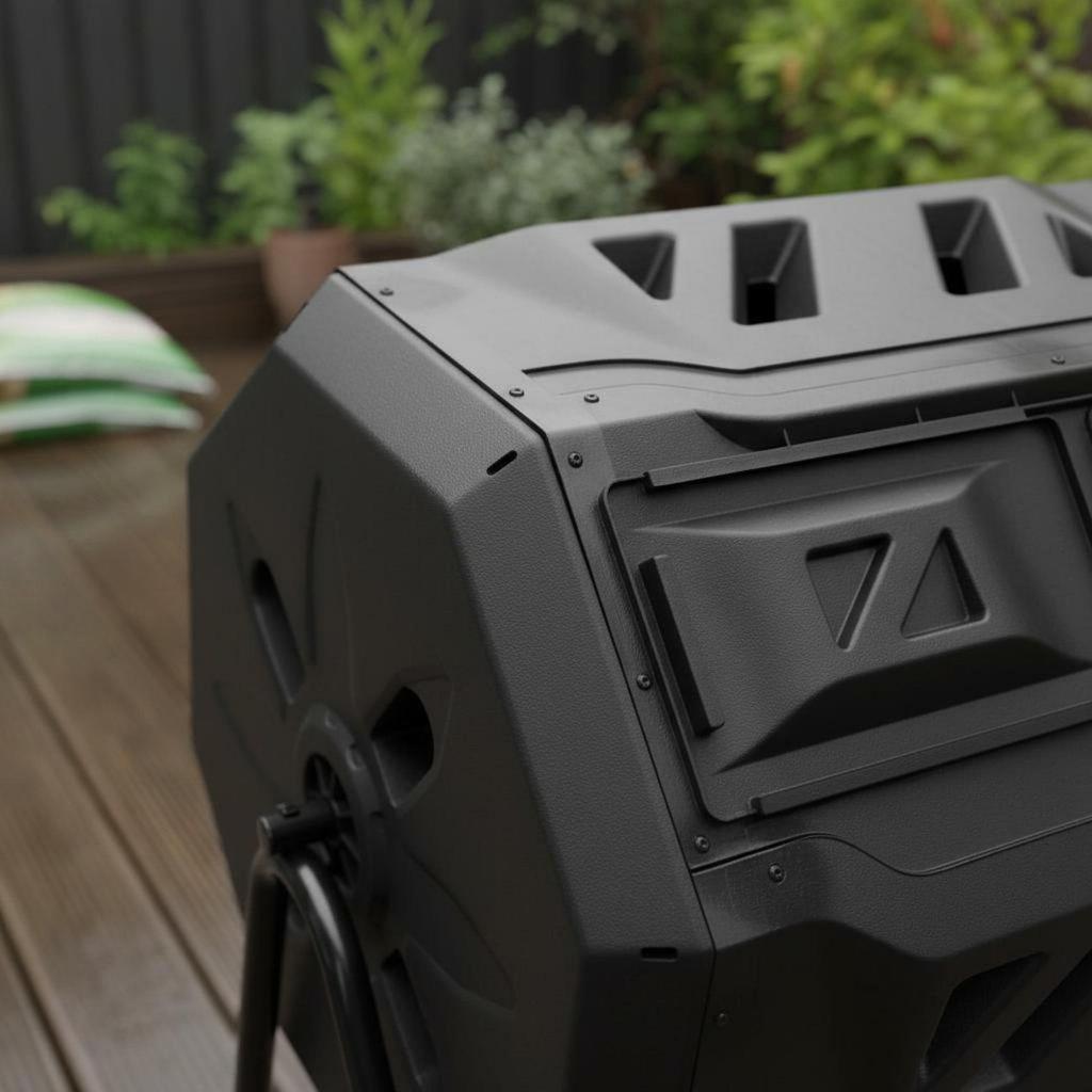 Rotating Compost Bin Sturdy Construction Tumbling Composter Unrestricted
