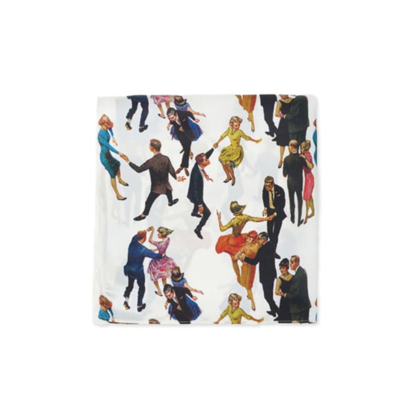 The Saturday Evening Post Festa Silk Scarf_White