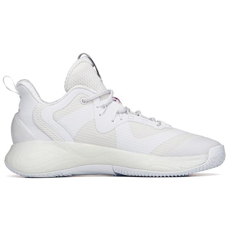 New Anta Bubble Bomb Anti Slip Wear Resistant Low Top Basketball Shoes Ivory White 112211603Q-3