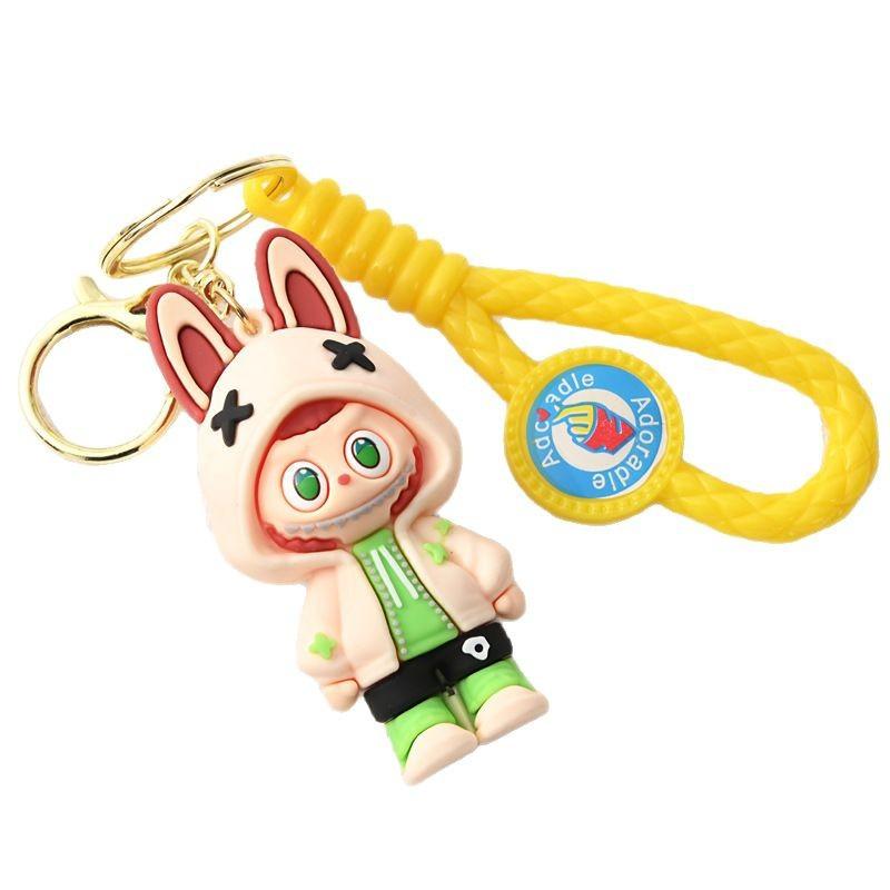 Cartoon Keychain Soft Rubber Doll Little Sheep Schoolbag Small Pendant