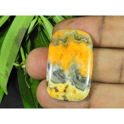 Natural Yellow Bumblebee Jasper 22X35MM Octagon Cabochon Loose Gemstone 44Cts SK-3709