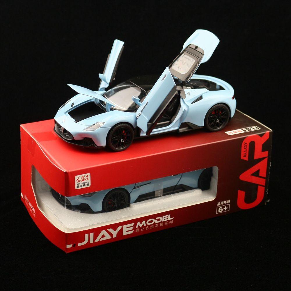 

Сплав Модель автомобиля Мазерати Игрушки Масштаб 124 Открывающиеся двери Дисплей Фестивальные подарки небесно-голубой