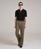 Sin And Lee Nocturnal Wide Pleated Wool Slacks Khaki