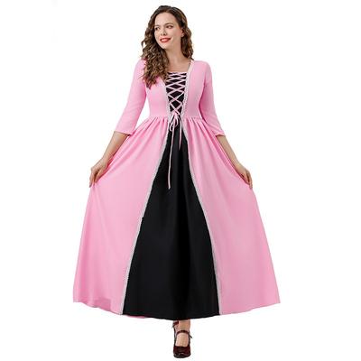 Neues mittelalterliches Kleid Hofkönigin Prinzessin rosa Abendkleid Maskenball Bühnenperformance Kostüm
