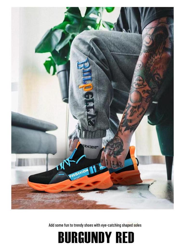 2024 Spring Men's Breathable Knit Sports Shoes - Fashionable Korean Style Casual Sneakers