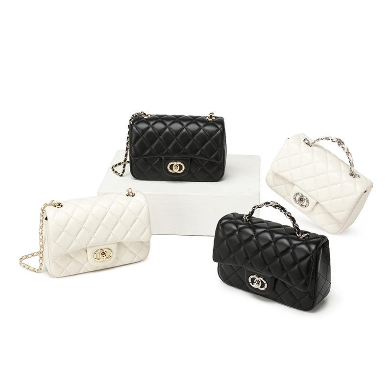 French Small Fragrance Diamond Chain Bag Light Luxury Shoulder Bag Crossbody Bag Small Bag Women's Bag Versatile High End Sense