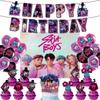 Birthday Theme Party Decoration Banner Pull Flag Cake Flag Balloon- Set
