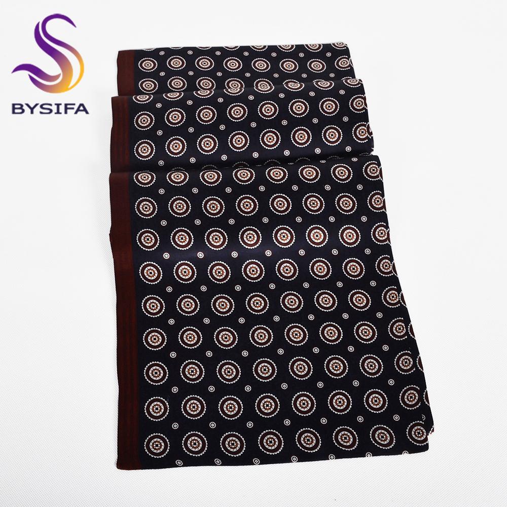 BYSIFA|Blue Silk Scarf Cravat Fashion New Gentlemanly 100% Mulberry Silk Male Long Scarves Round Design Soft Long Scarf 160*26cm