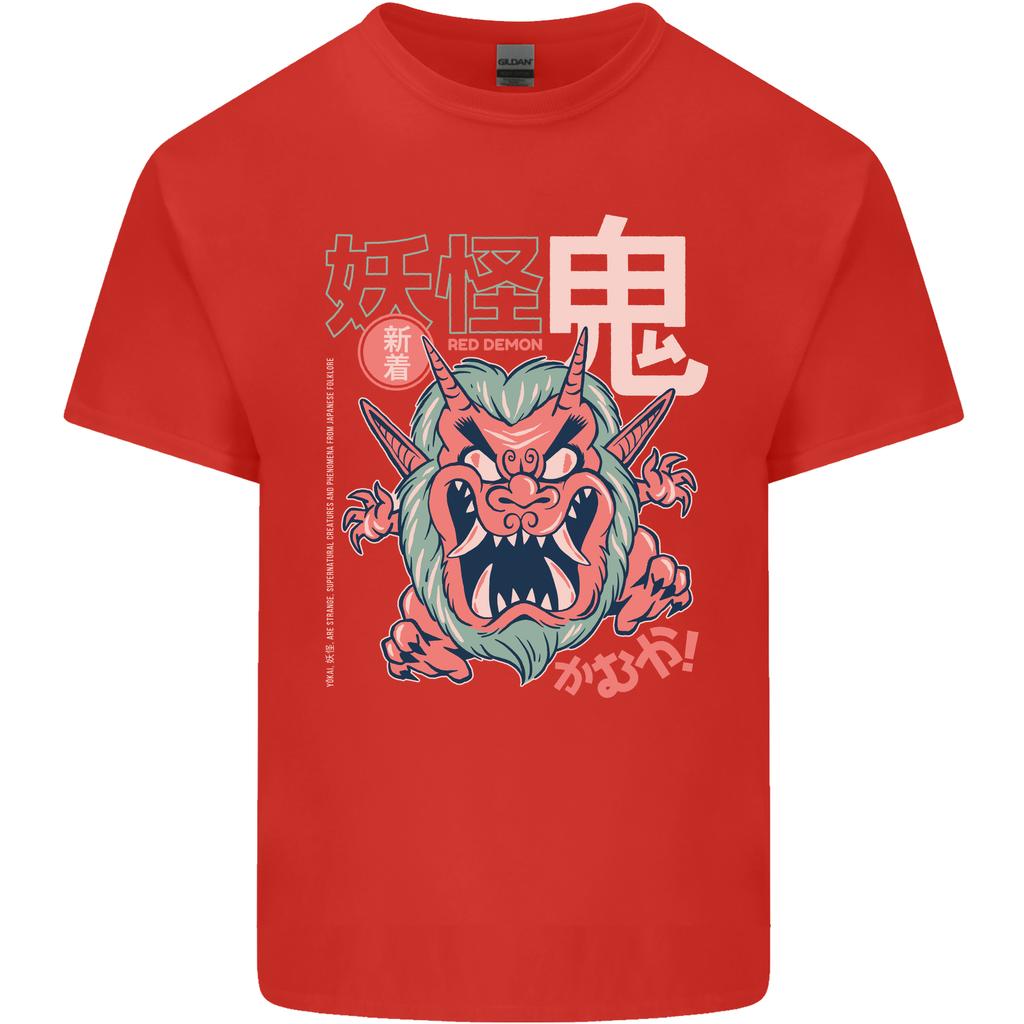 Oni Yokai Japanese Red Demon Unisexs Light Cotton TShirt