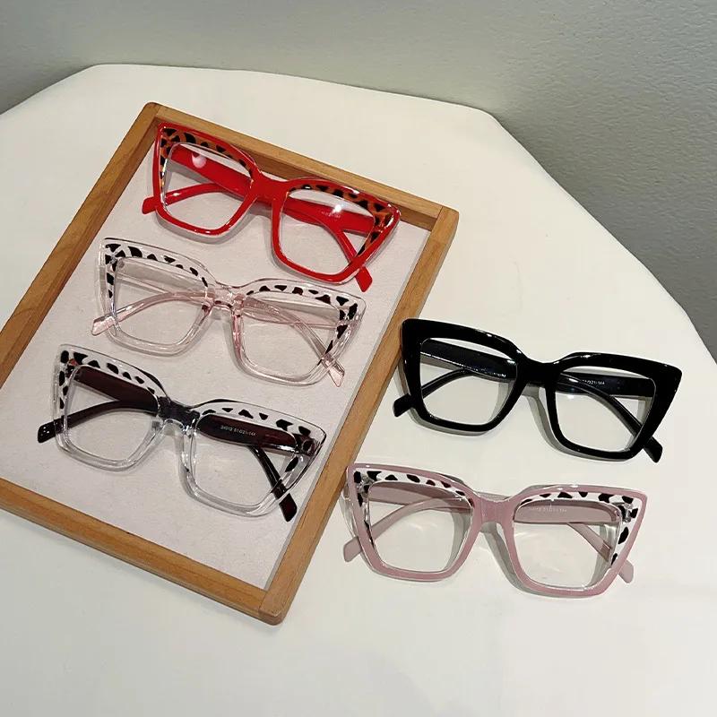 Unisex Retro Square Full Frame Optical Glasses HD Clear Lens Anti Blue Light Eye Protection Fashion Eyewear