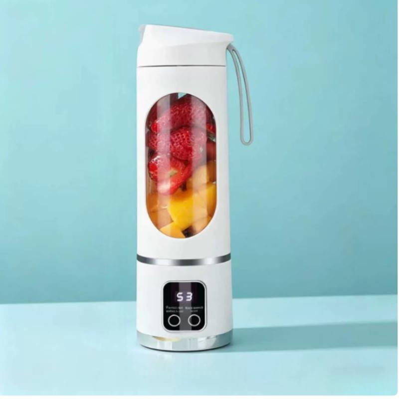 Free Giftportable Juicer 12 Blade Head 3 Gears Adjustable Double Cover Design Long-Lasting