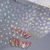 1/3/5Pcs Laser Gold Silver Star Stickers Cute Starburst Nail Art Decoration Stickers for Scrapbooking Journal Stationery