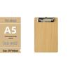 Set di 5 Cartelline A4 con Portapenne, Blocco da Scrittura A5, Cartellina in Legno A3 e Porta Menu