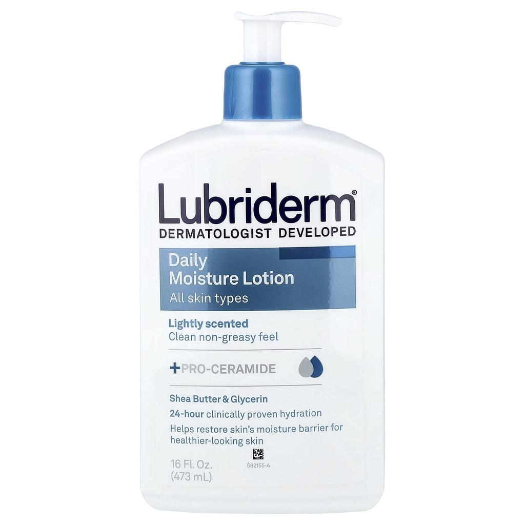Lubriderm, Loção Hidratante Diária, Todos os Tipos de Pele, Fragrância Suave, 473 ml (16 fl oz)