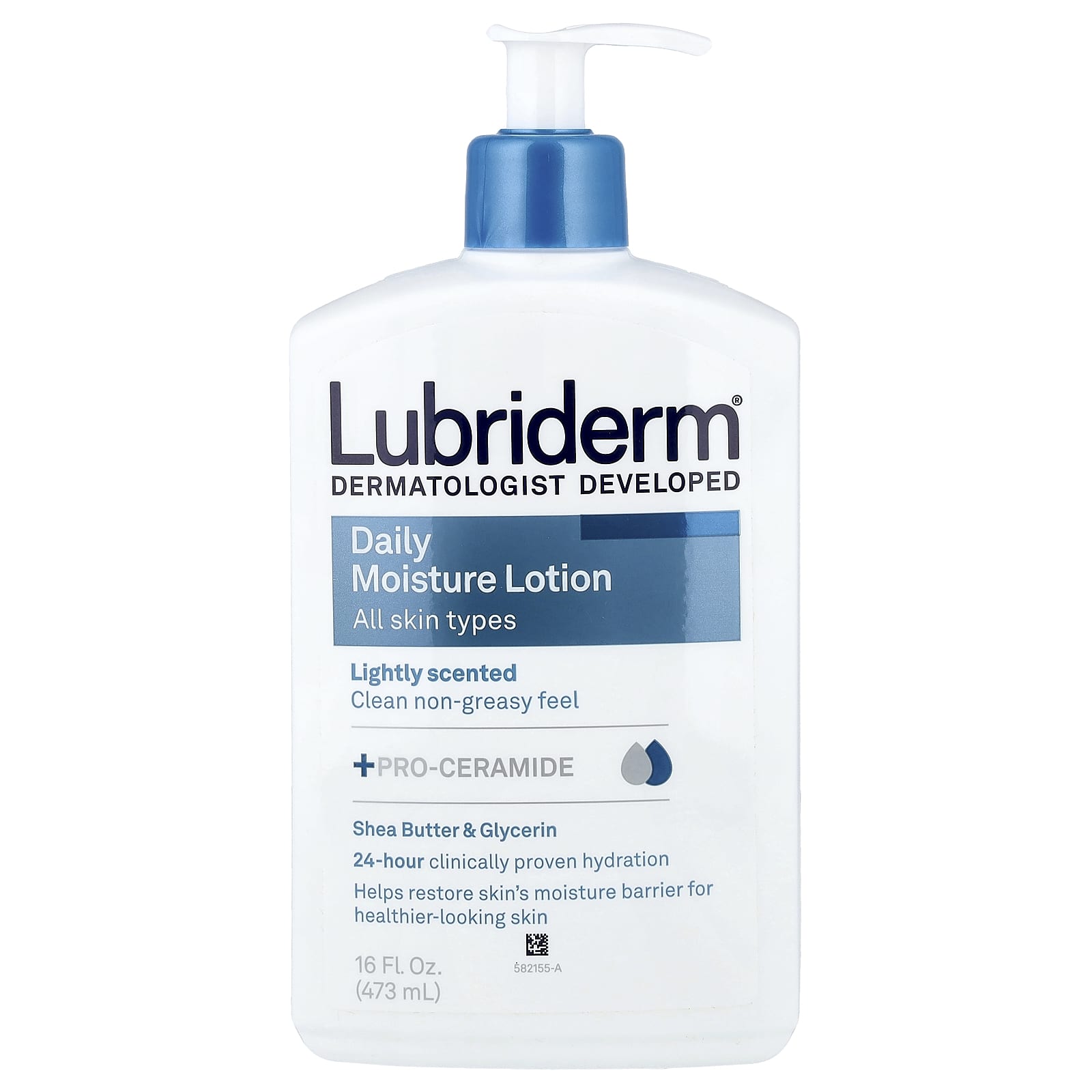 

Lubriderm, Daily Moisture Lotion, All Skin Types, Gentle Fragrance, 473 ml (16 fl oz)