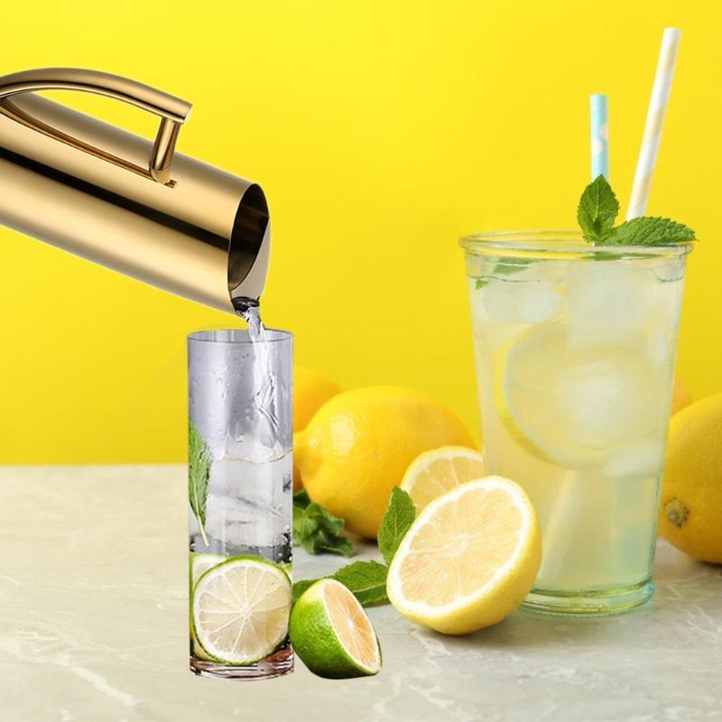 Drink Dispensers Cold Kettles Beverage Container Stainless Steel Pitcher Large Water Kettles with Handle for Gatherings