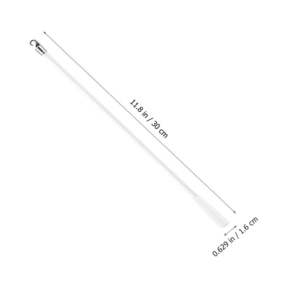 2Pcs Blind Wand Replacement 12 Inch Fiberglass Tilt Rod with Comfort Handle for Most Venetian Blinds Plug-in No Tools Needed