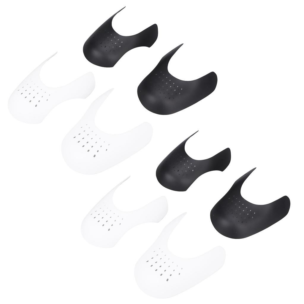 4 Pairs Shoe Inserts Guard Cuttable Reduce Crease Sneaker Shoes Protector Shaper White Black