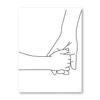 Minimalist Line Art Print Holding Hands Mom Child Hands Poster Nursery Wall Art Canvas Painting Nordic Love Family Wall Decor No Frame
